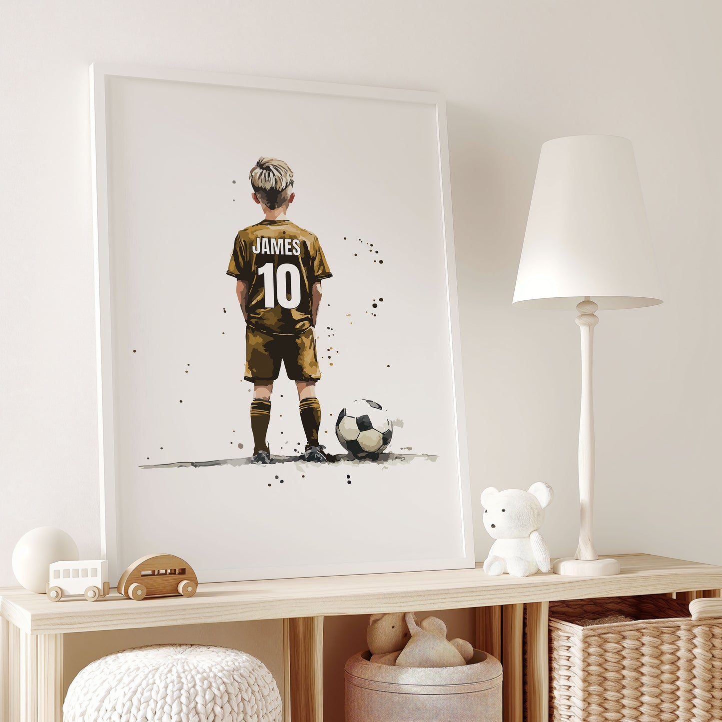 Custom Name Football Print For Boys