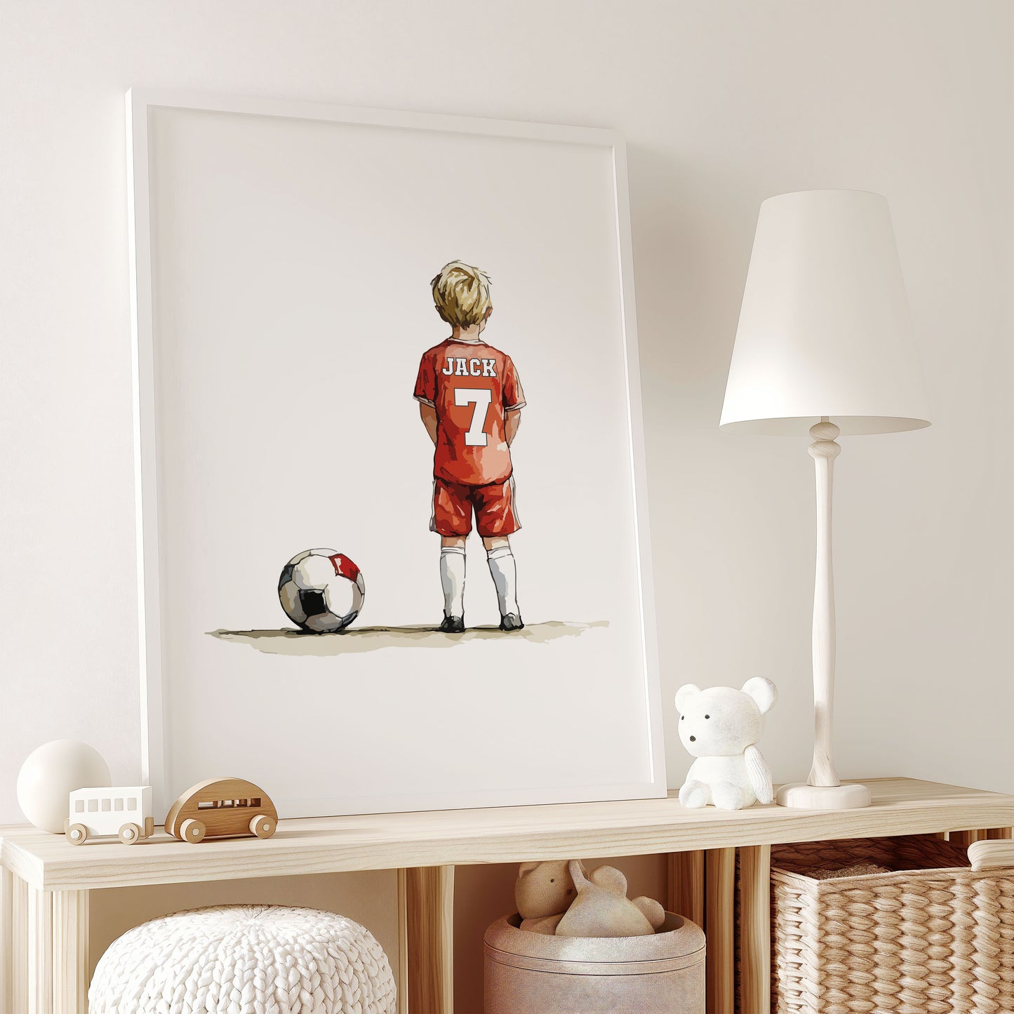 Custom Name Football Wall Art Print