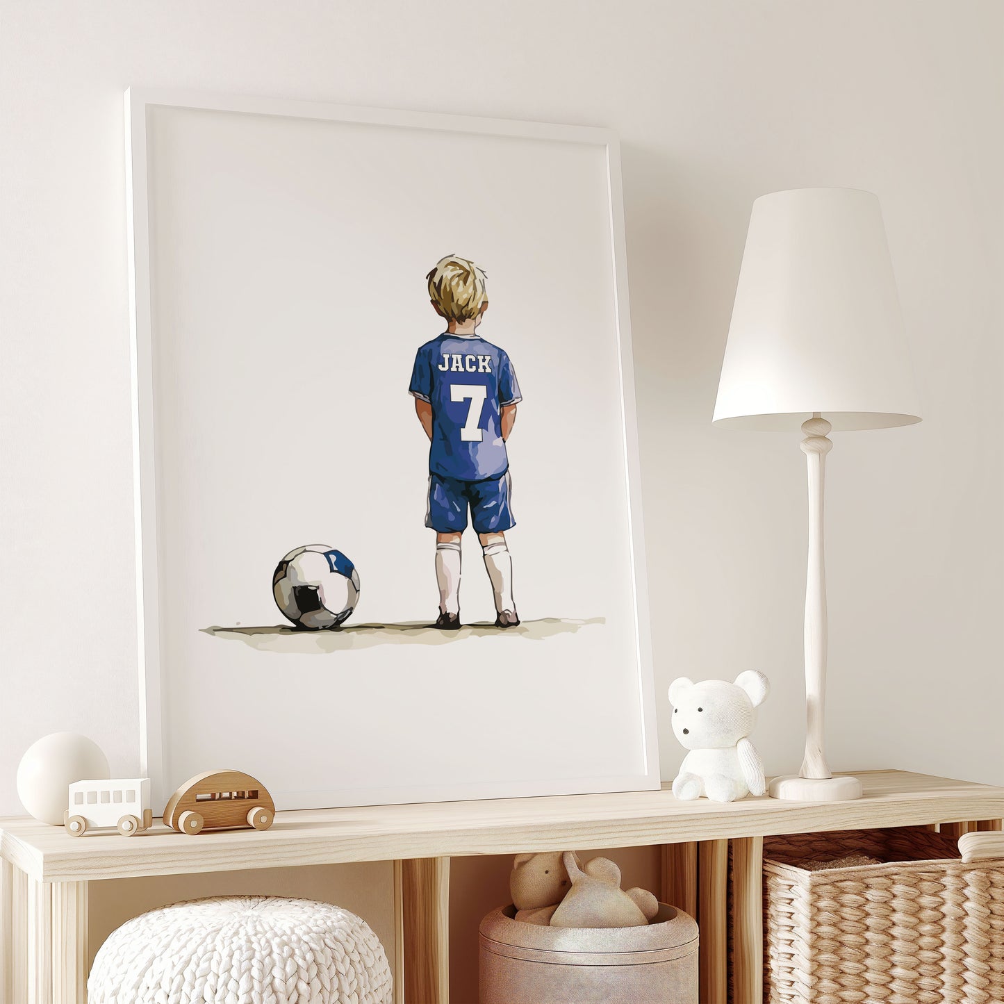 Custom Name Football Wall Art Print