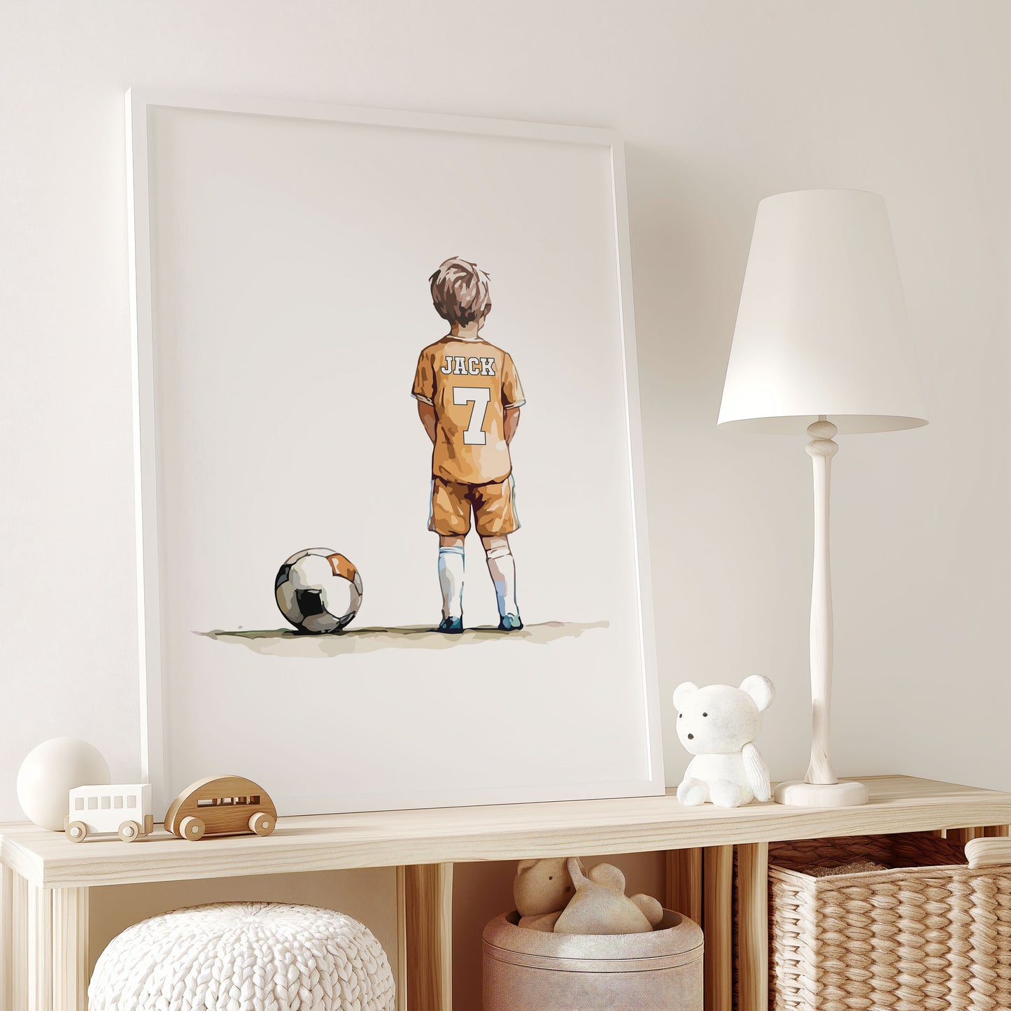 Custom Name Football Wall Art Print