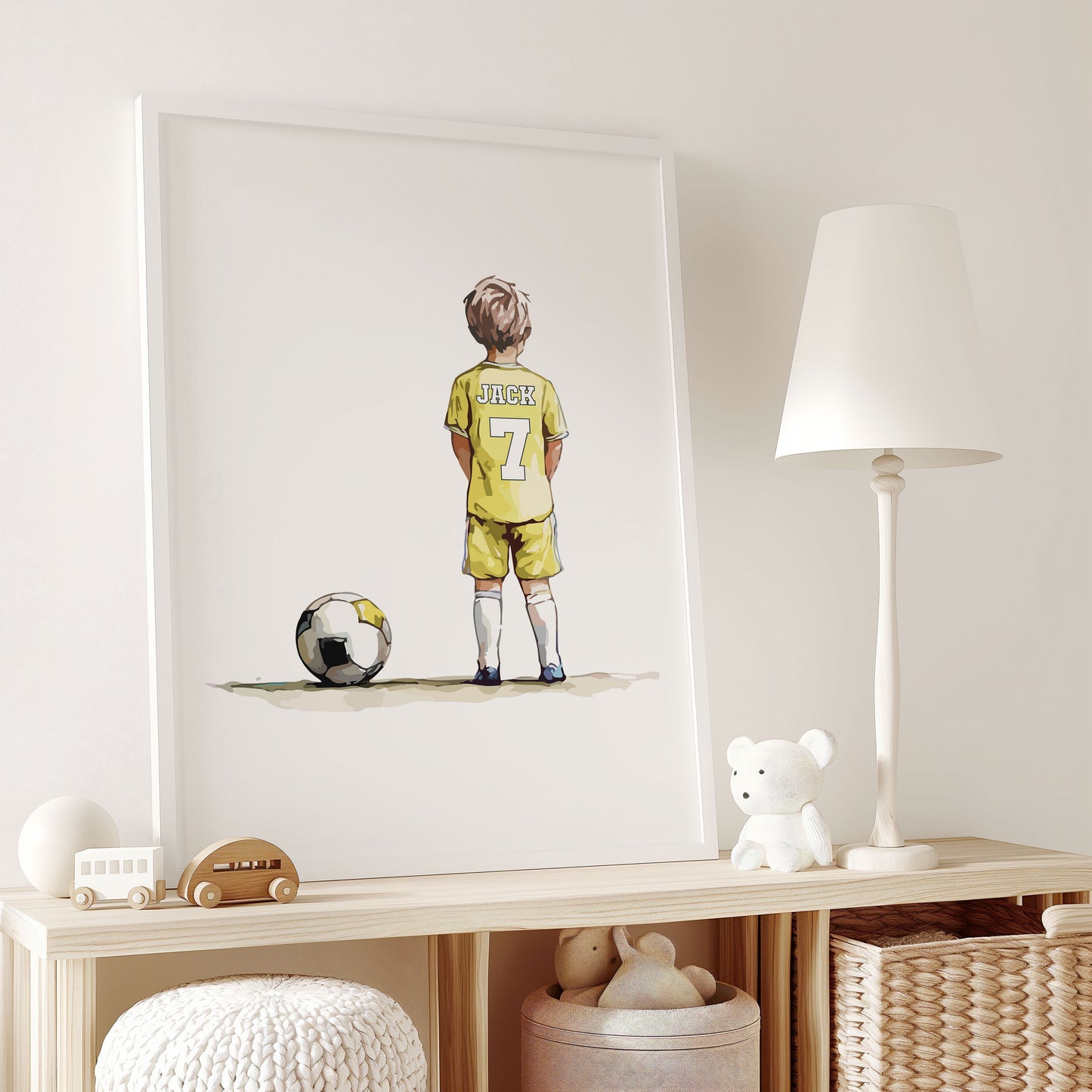 Custom Name Football Wall Art Print