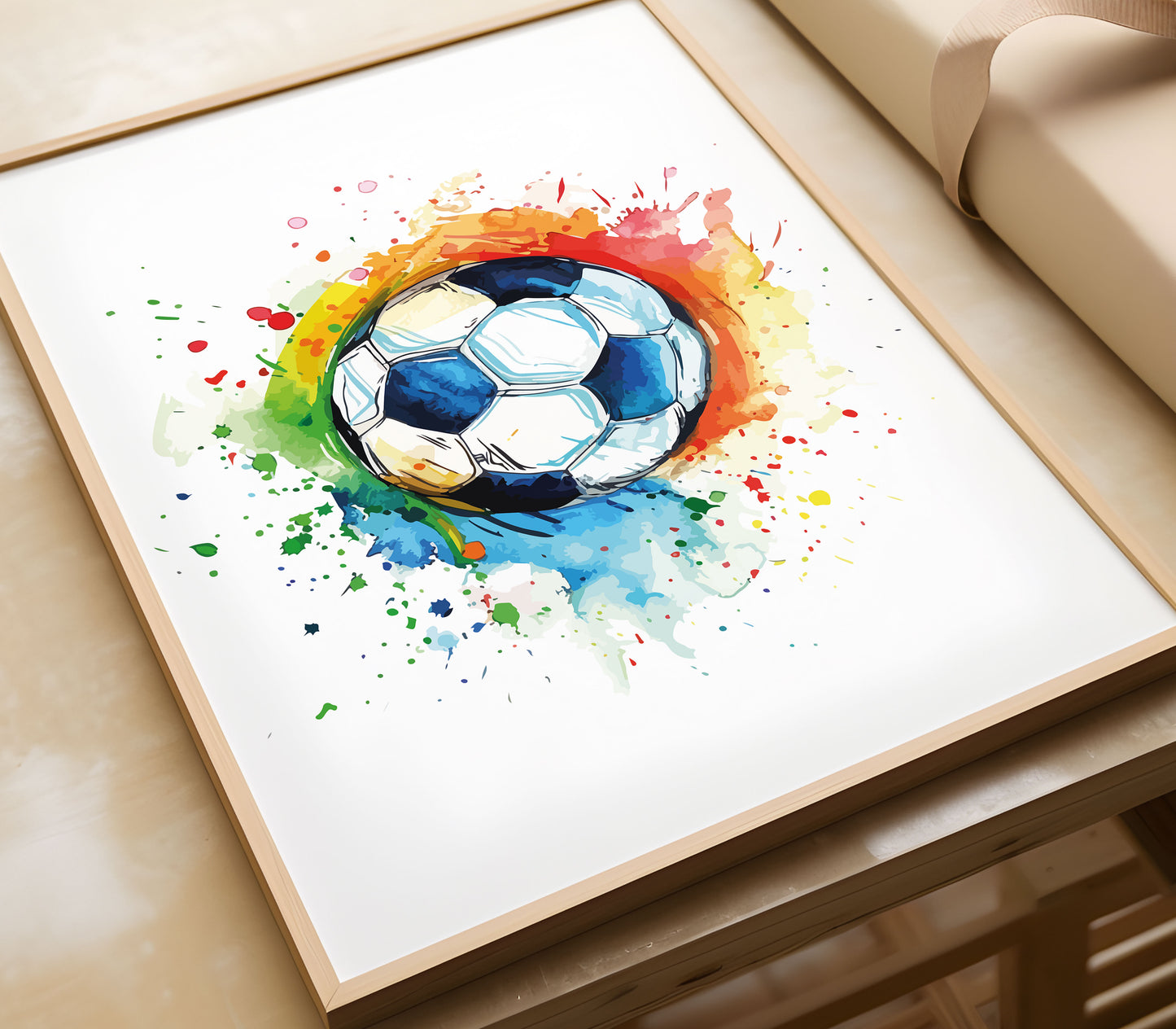 Personalised Boy Football Poster