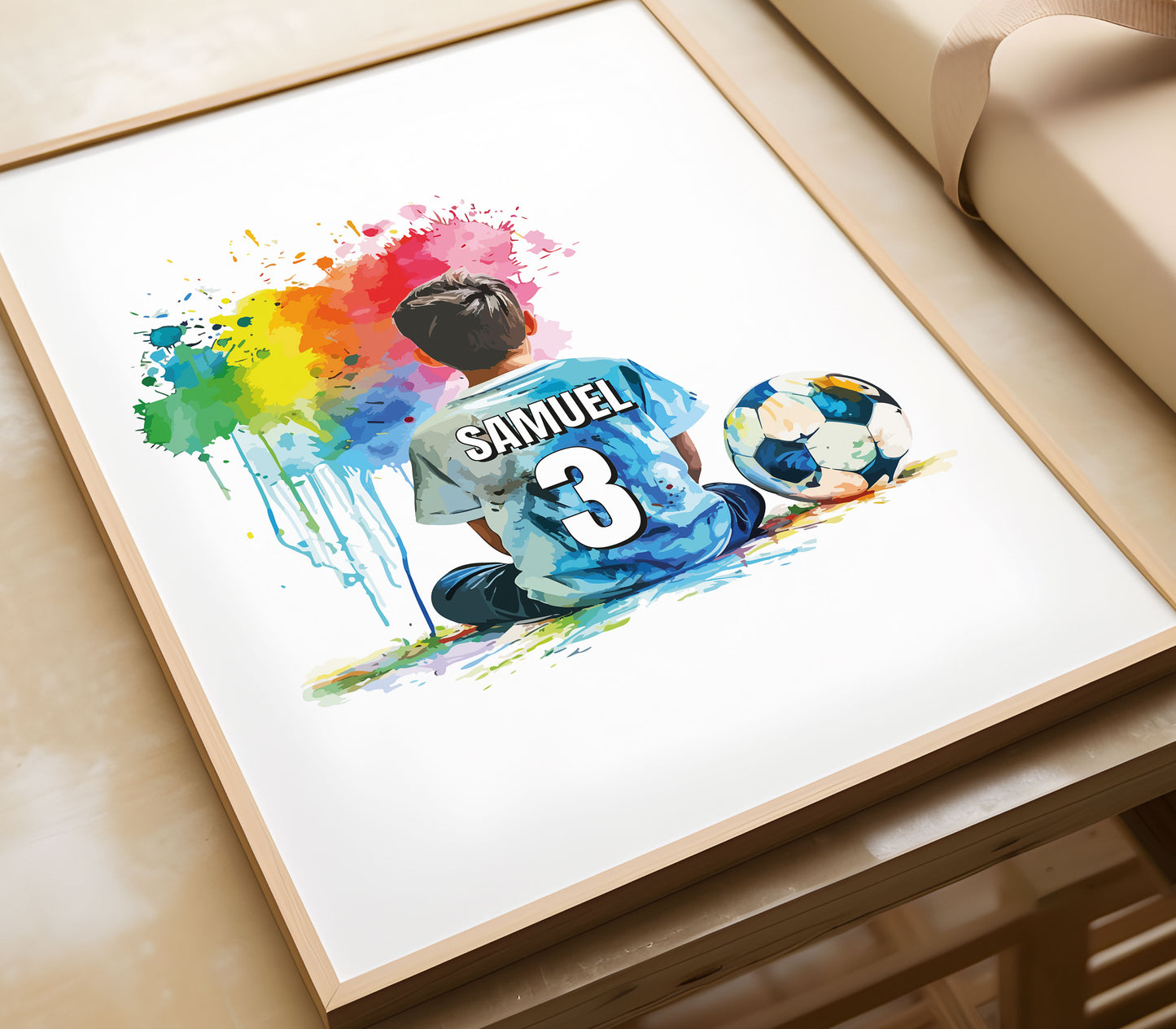 Personalised Watercolour Football Set