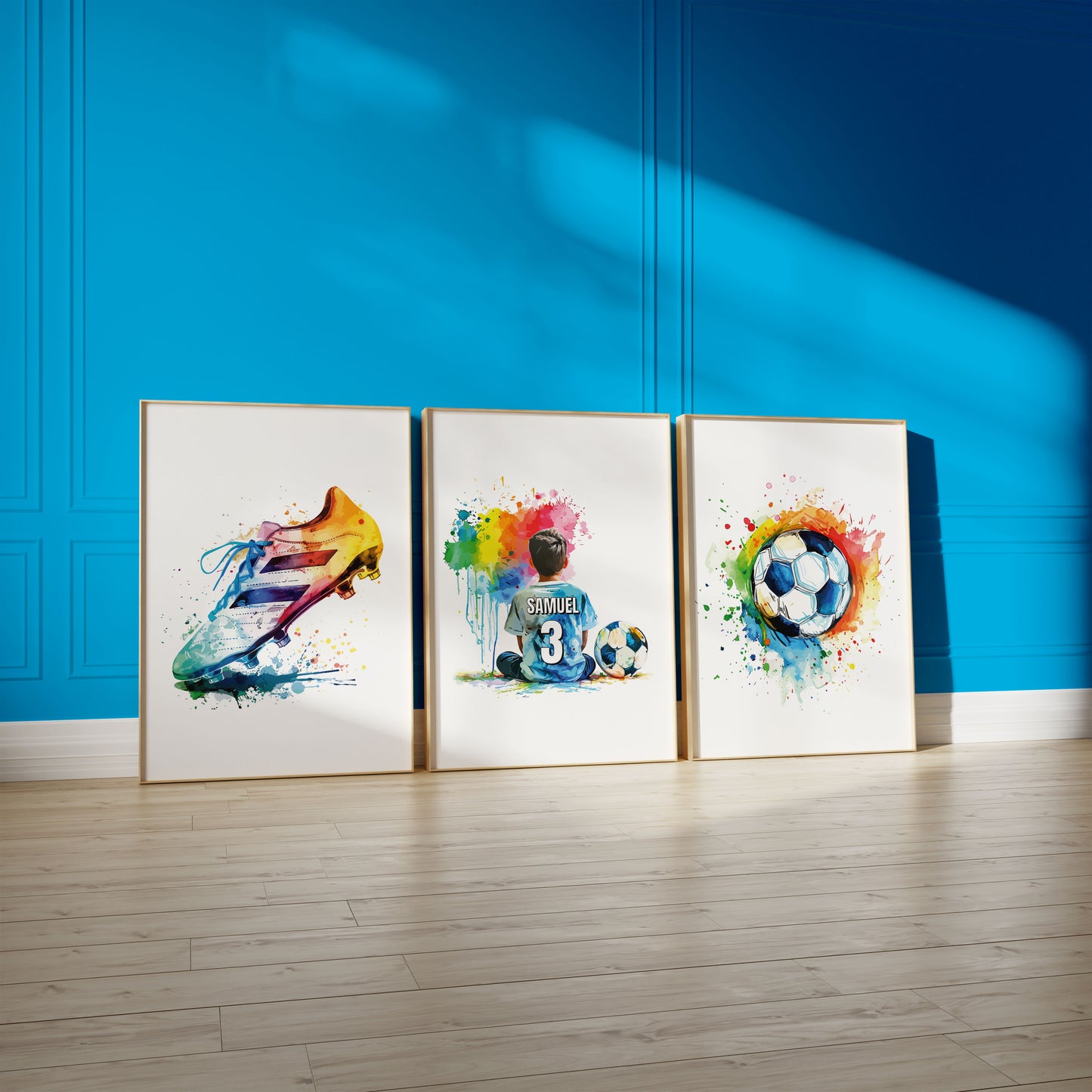 Personalised Watercolour Football Set