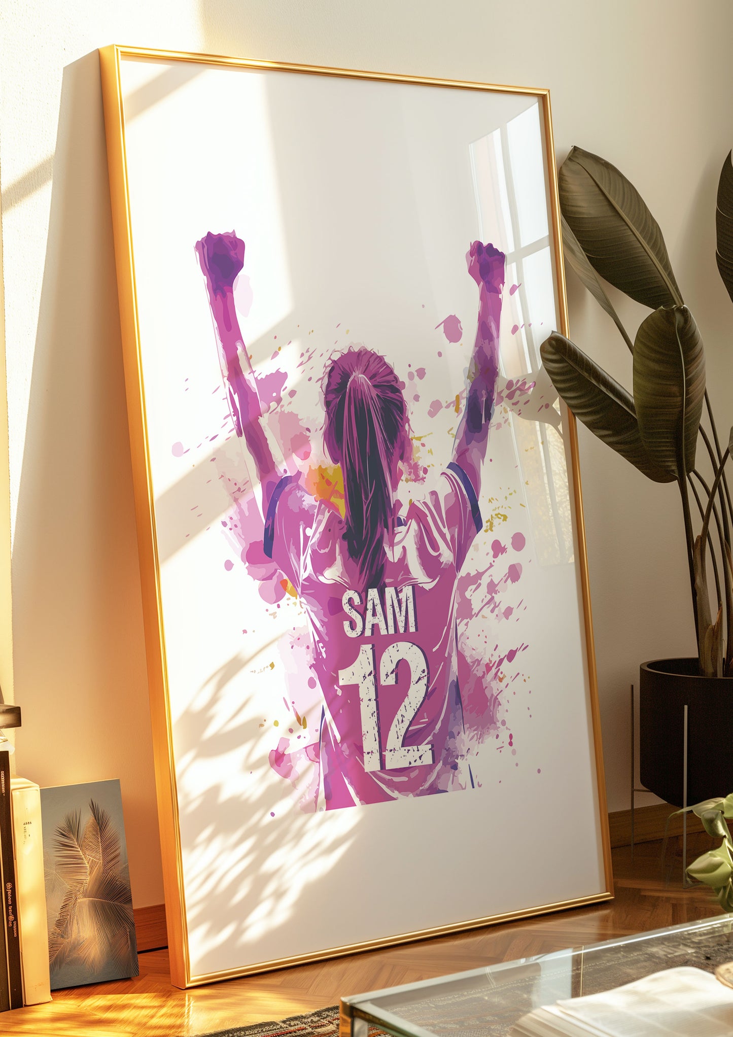 Personalised Football Prints Girls Bedroom Decor, Kid Bedroom Football Decor, Football Shirt Name Print,Personalised Football Wall Art Print