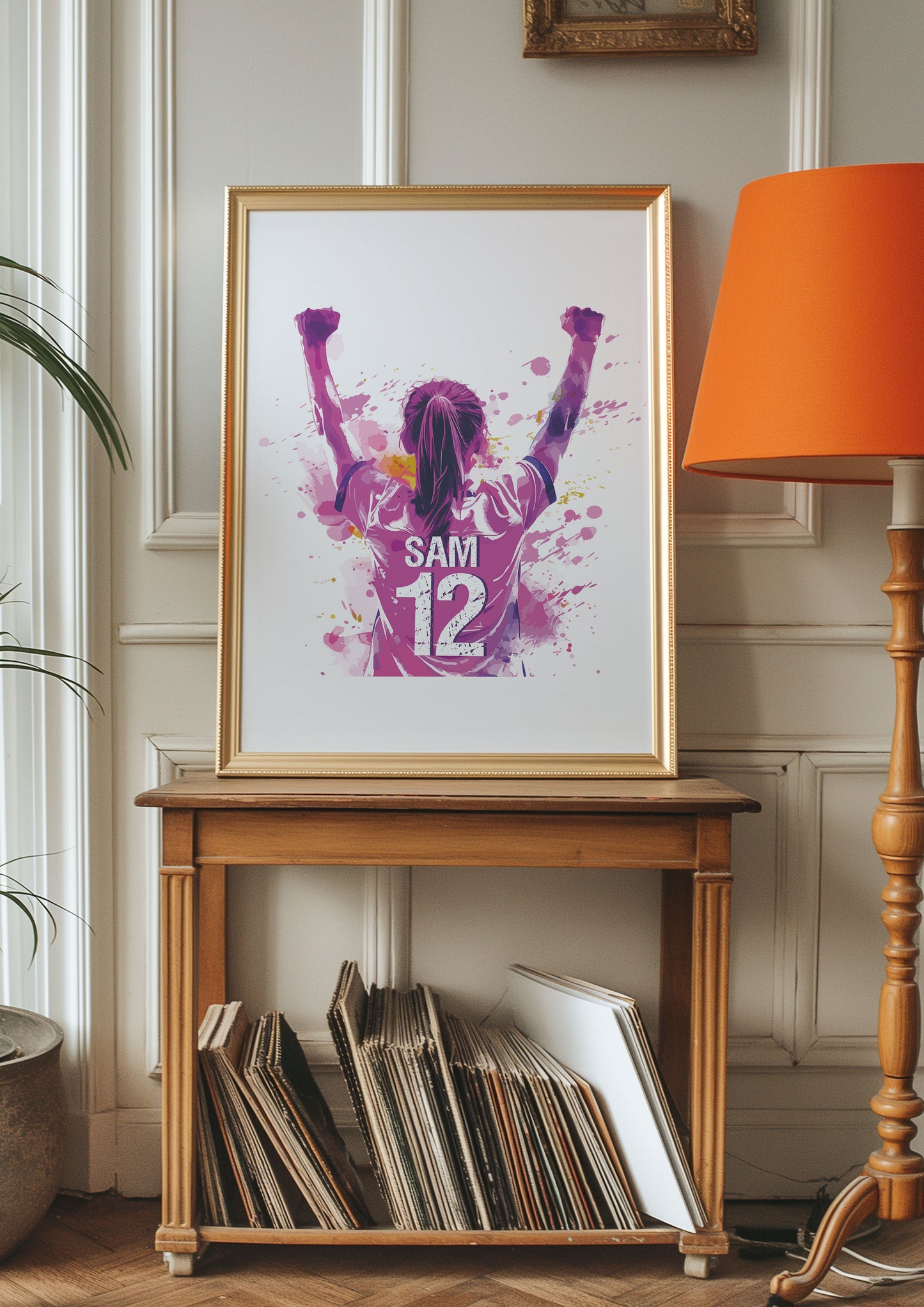 Personalised Football Prints Girls Bedroom Decor, Kid Bedroom Football Decor, Football Shirt Name Print,Personalised Football Wall Art Print