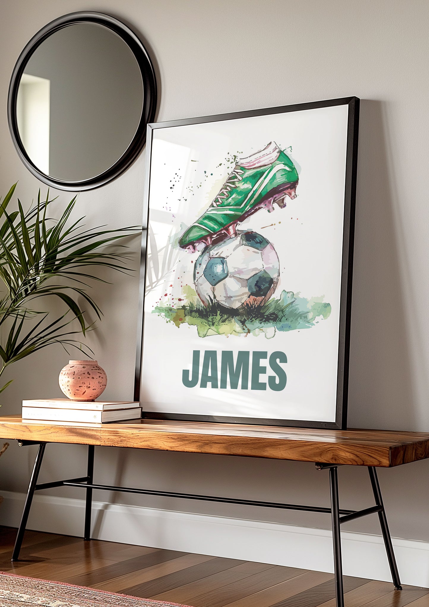 Personalised Football Shoe Wall Art Print