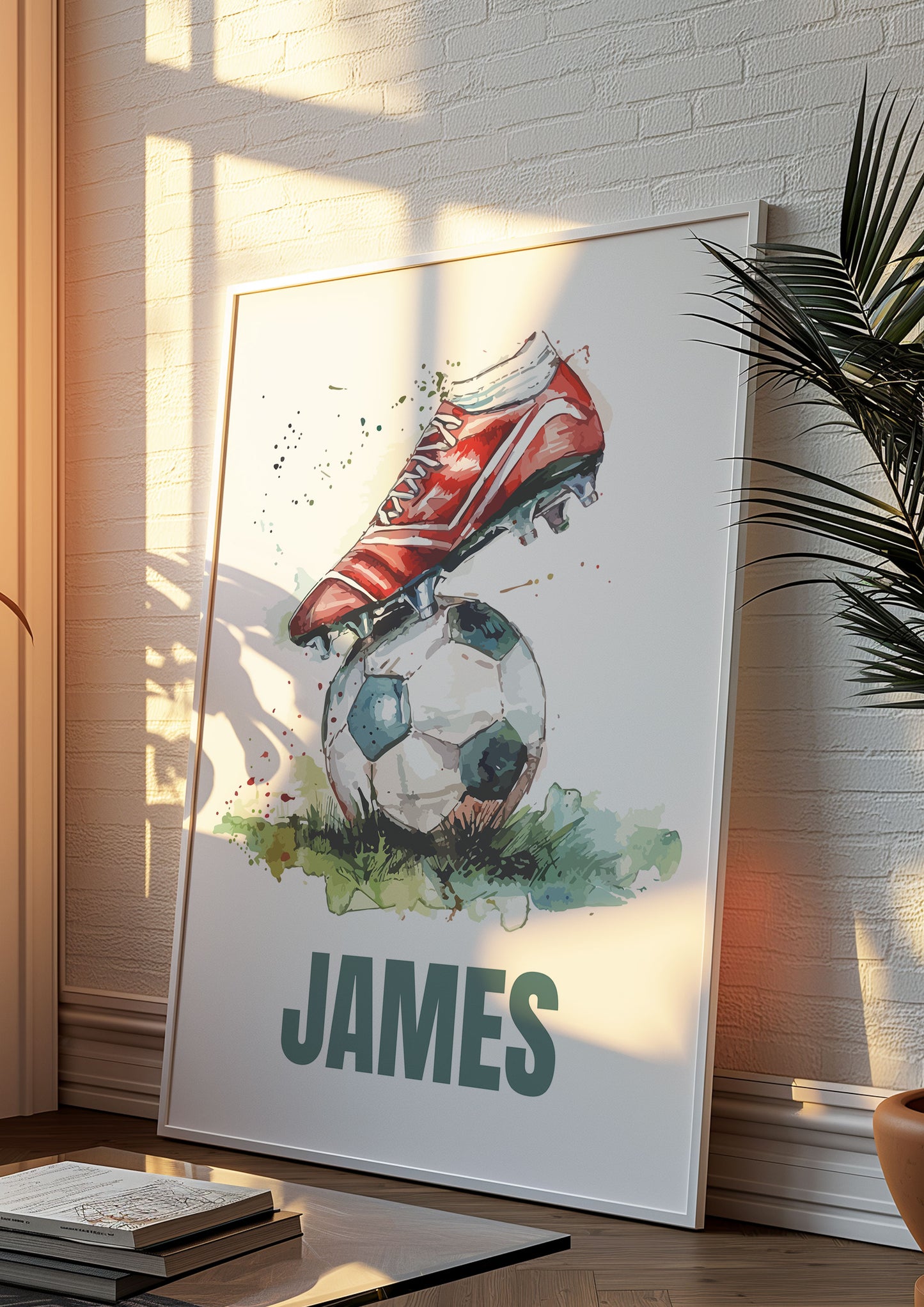 Personalised Football Shoe Wall Art Print