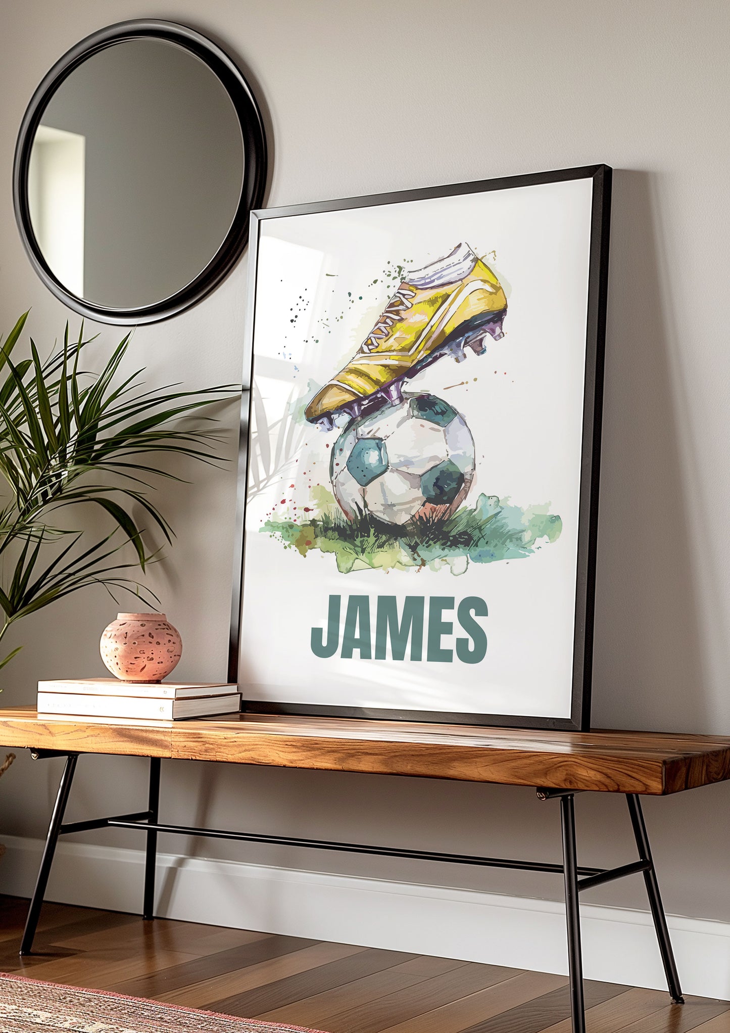 Personalised Football Shoe Wall Art Print