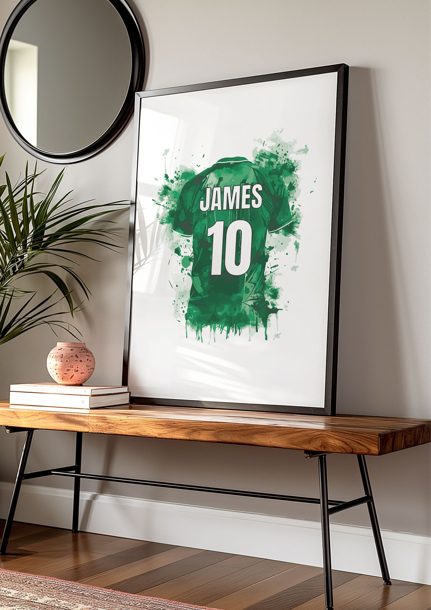 Personalised Soccer Wall Art Prints,Boys & Girls Room Decor, Soccer Poster, Football Prints, Soccer Jersey, Custom Name Digital Art,Son Gift