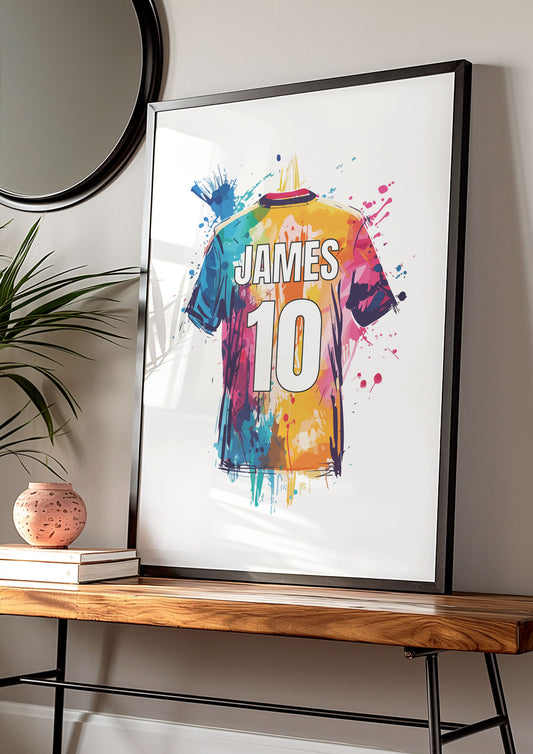 Personalised Football Print For Boys Bedroom