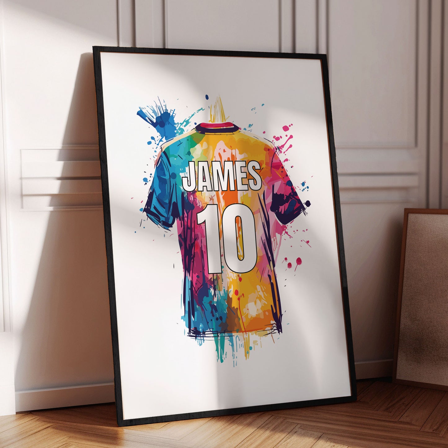 Personalised Football Print For Boys Bedroom