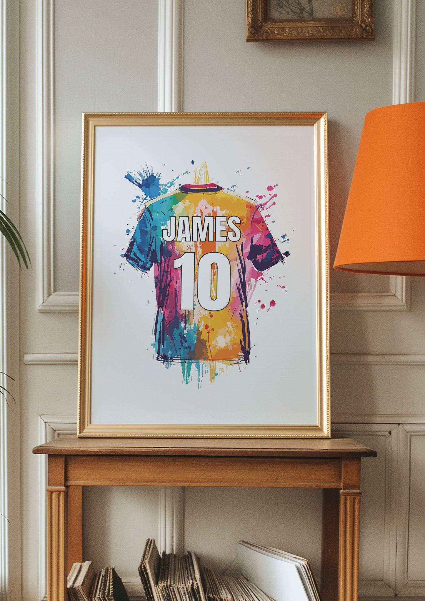 Personalised Football Print For Boys Bedroom