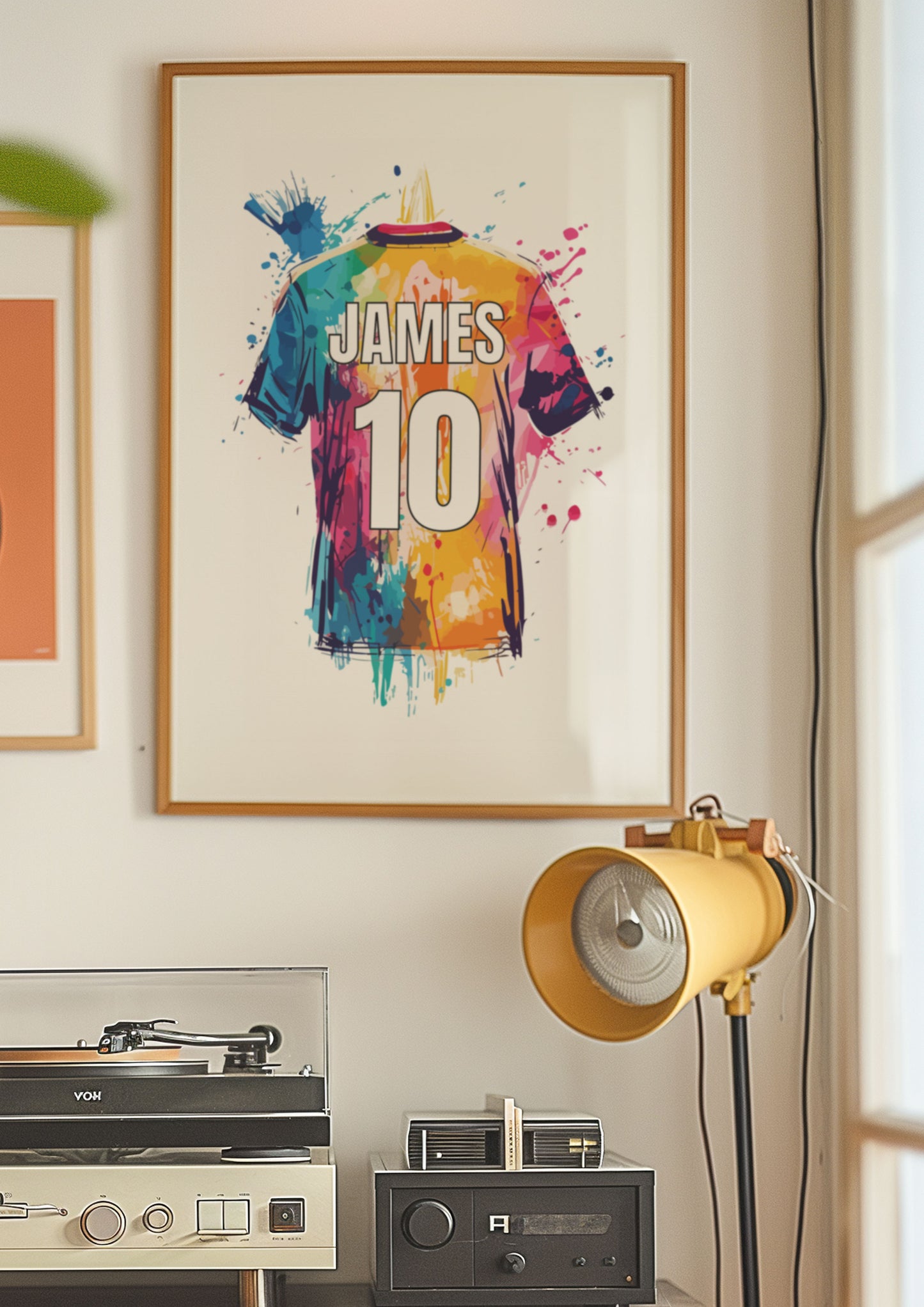 Personalised Football Print For Boys Bedroom