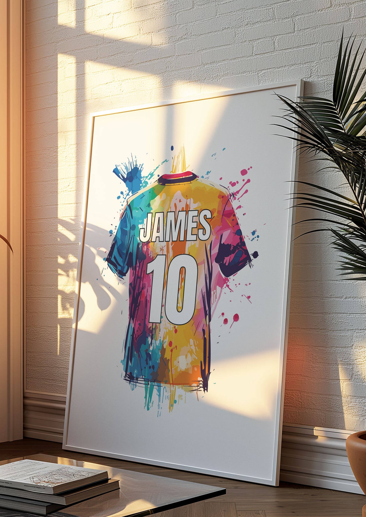 Personalised Football Print For Boys Bedroom