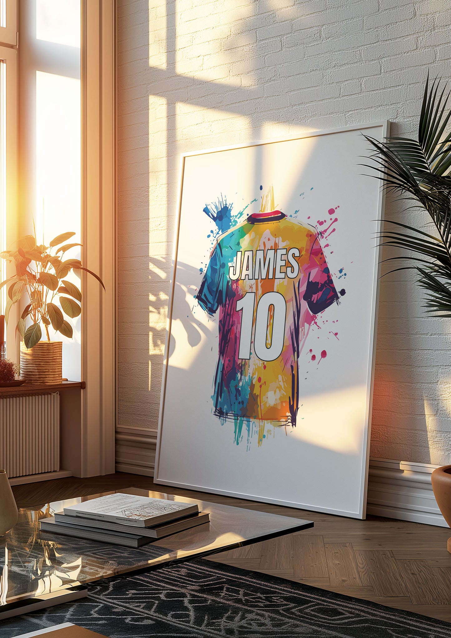 Personalised Football Print For Boys Bedroom