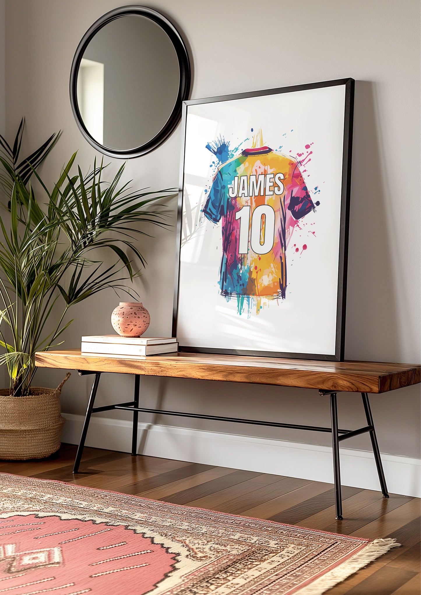 Personalised Football Print For Boys Bedroom