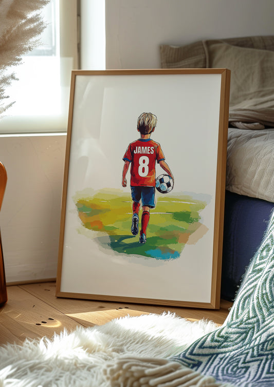 Football Wall Art Print For Boys And Girls