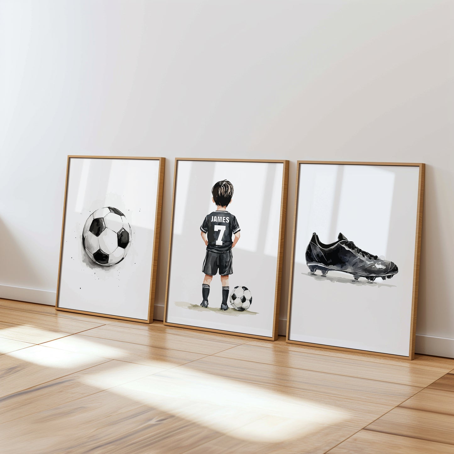 Black Football Wall Art Prints