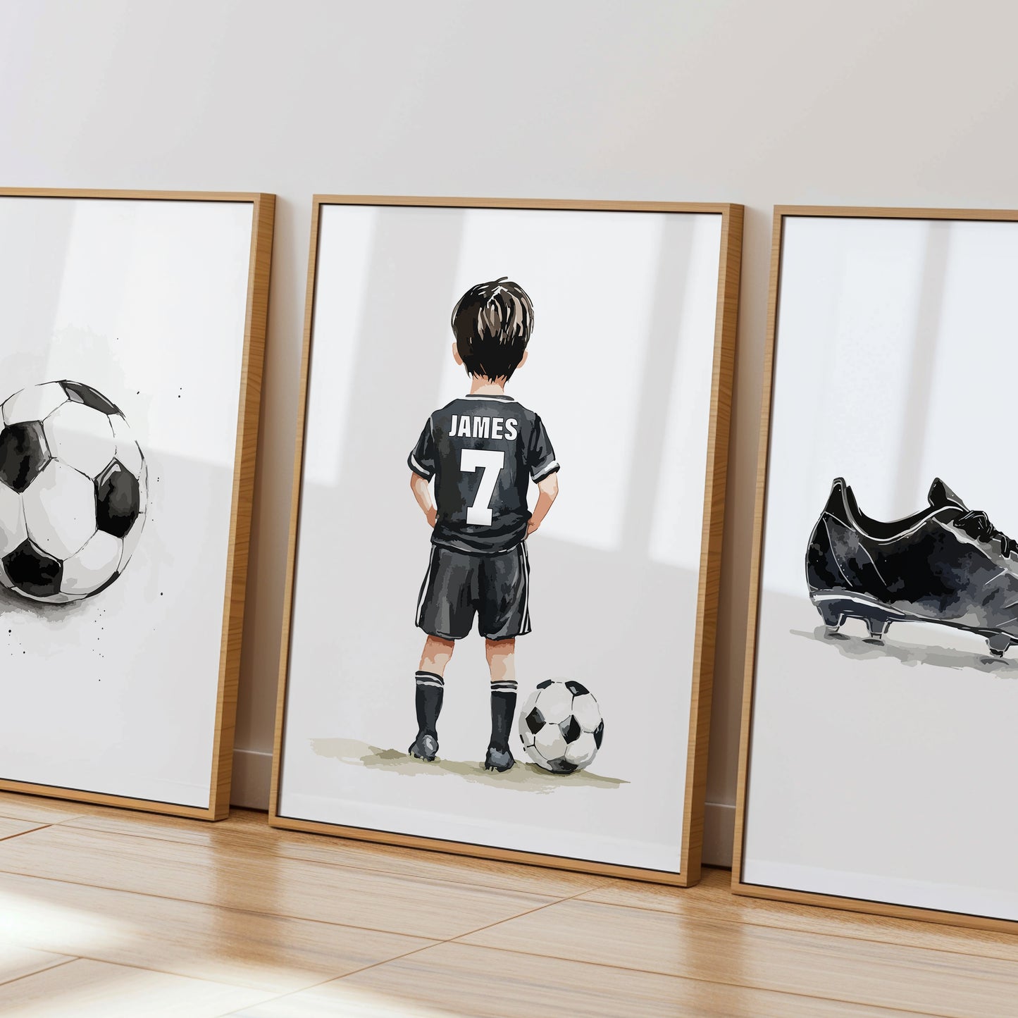 Black Football Wall Art Prints