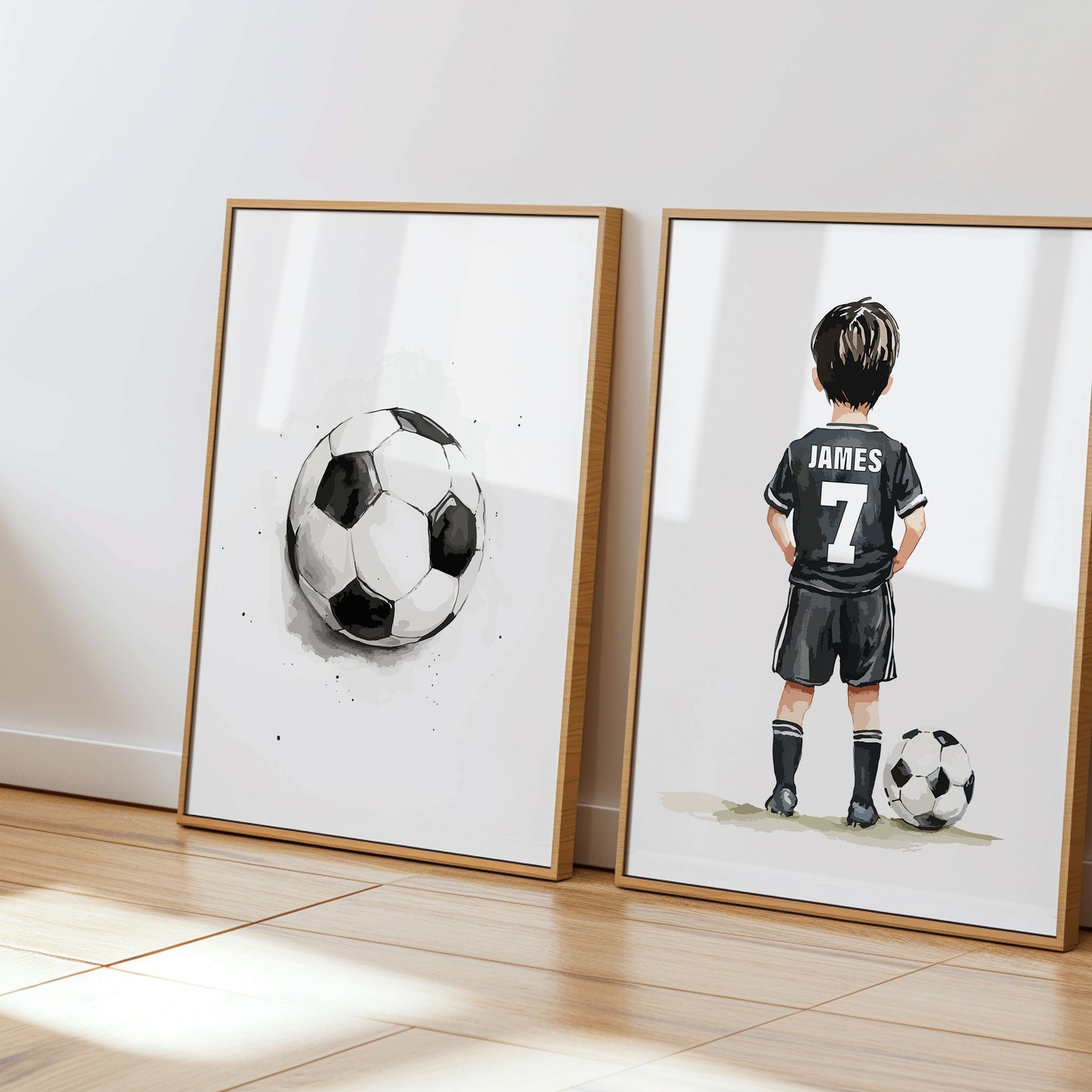 Black Football Wall Art Prints