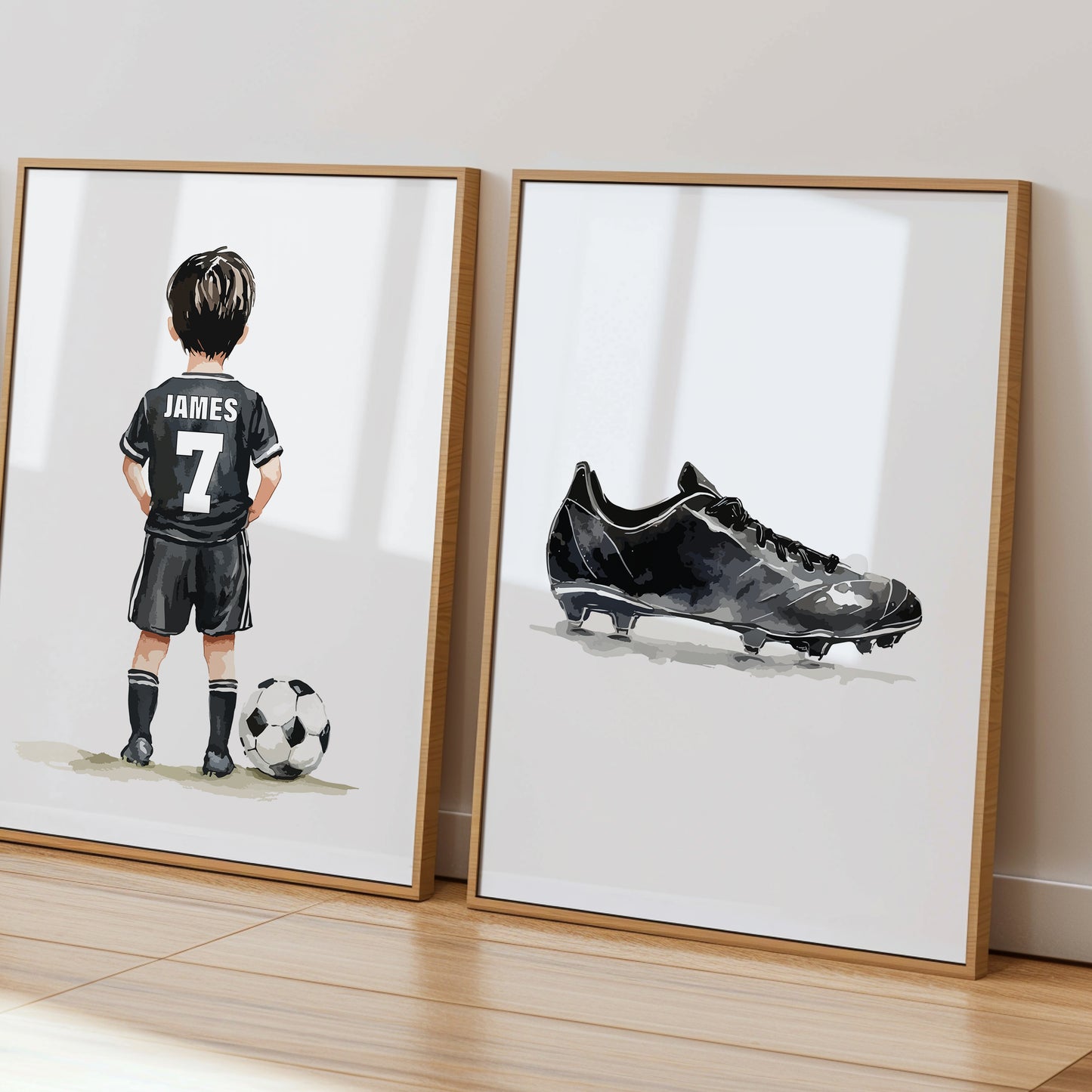 Black Football Wall Art Prints