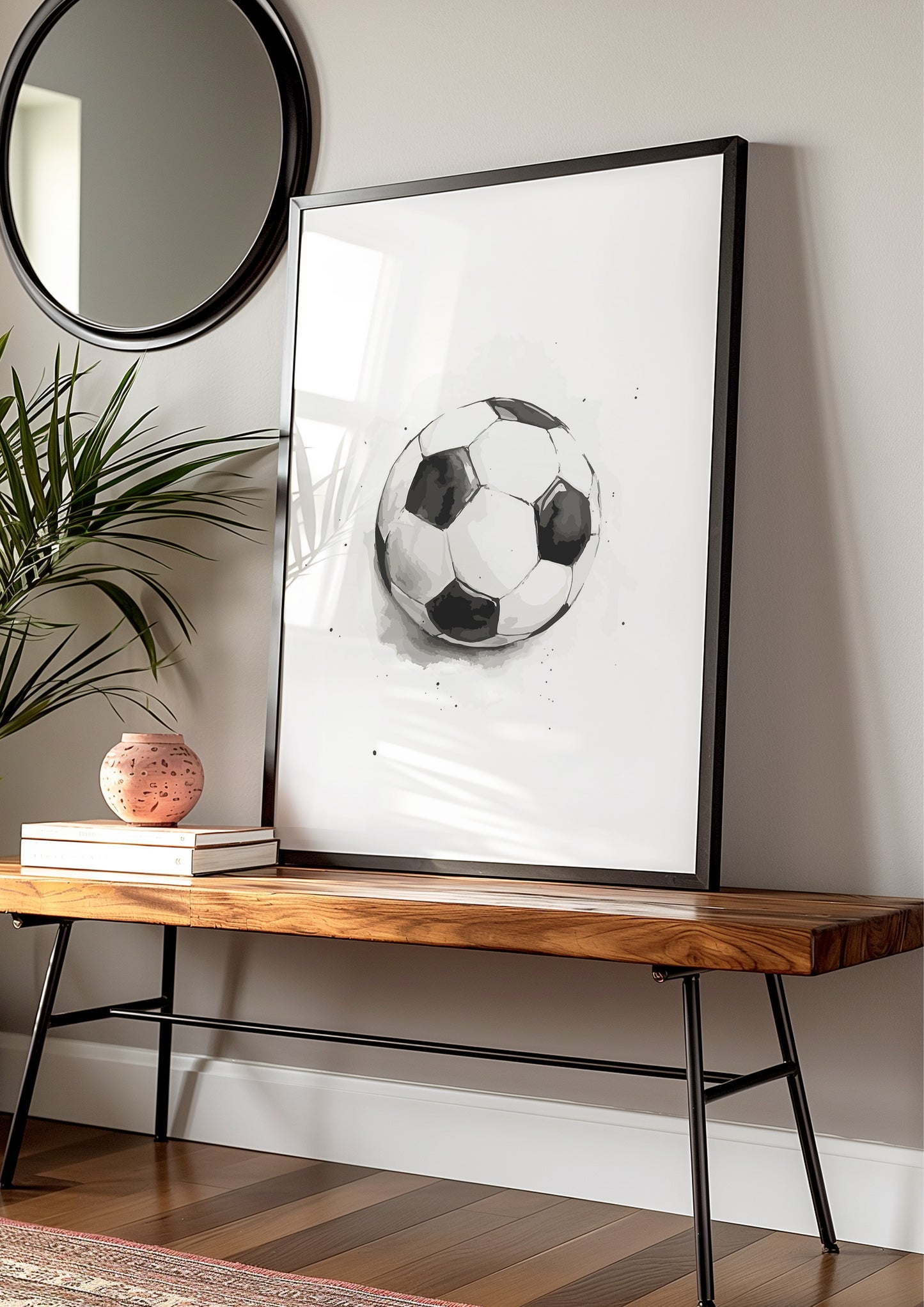 Black Football Wall Art Prints