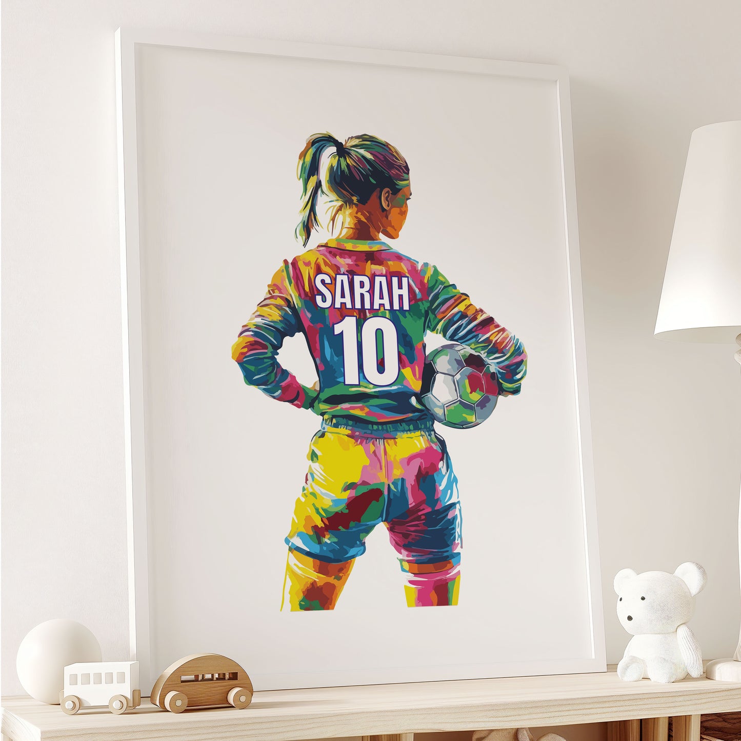 Personalised Football Goalie Wall Art Print