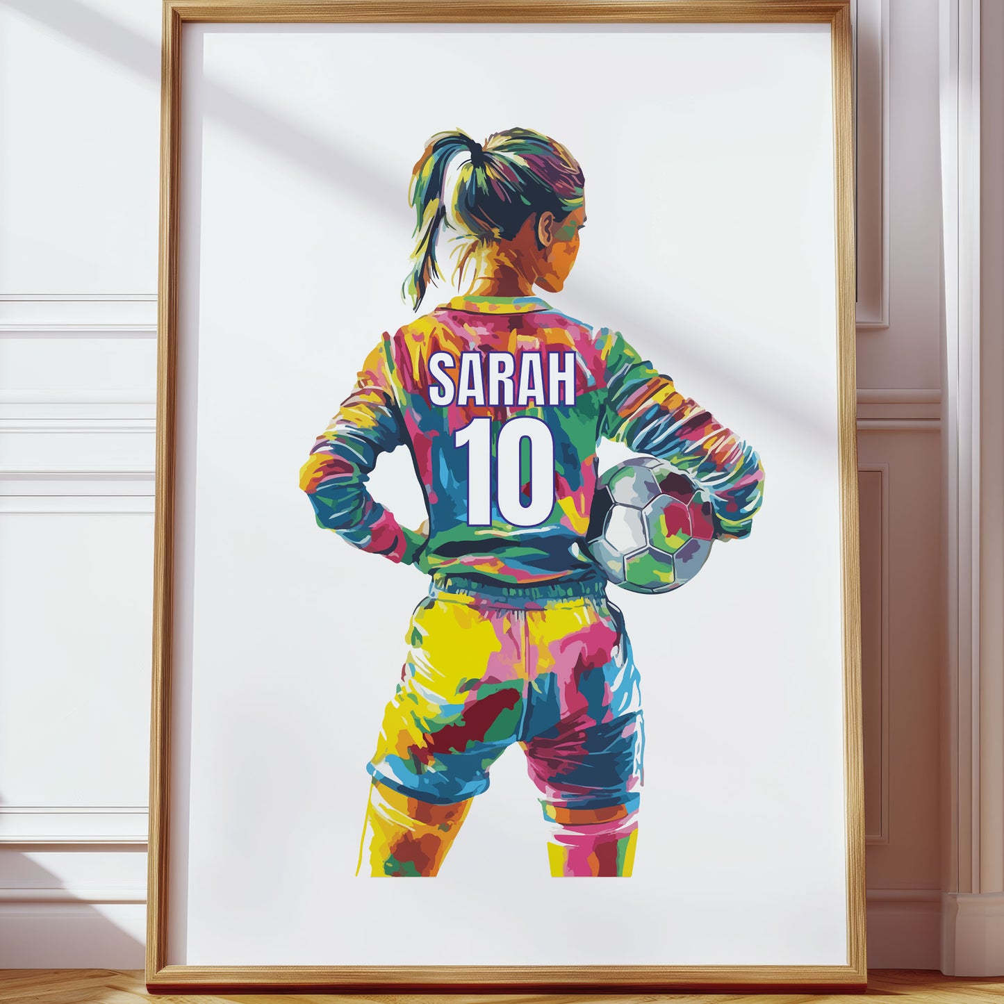 Personalised Football Goalie Wall Art Print