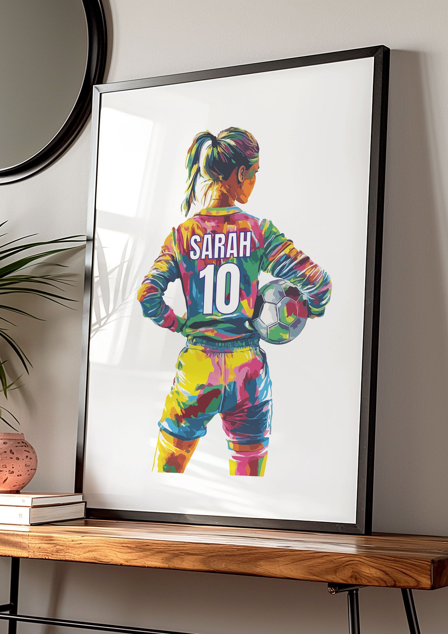 Personalised Football Goalie Wall Art Print