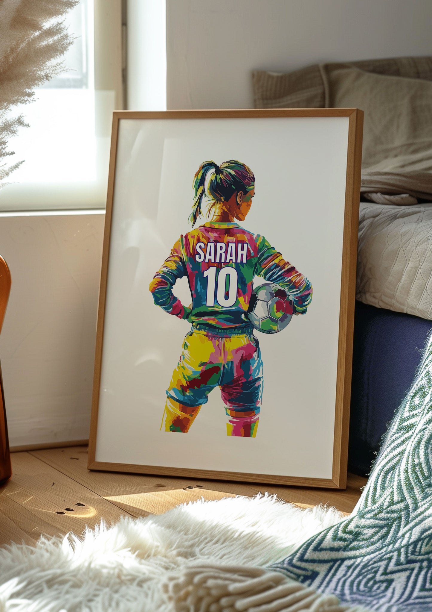 Personalised Football Goalie Wall Art Print