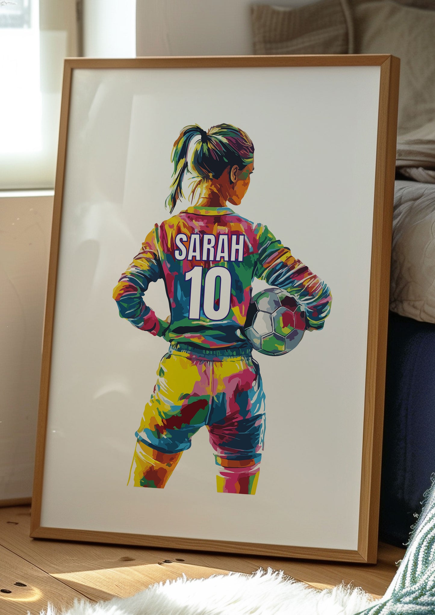 Personalised Football Goalie Wall Art Print