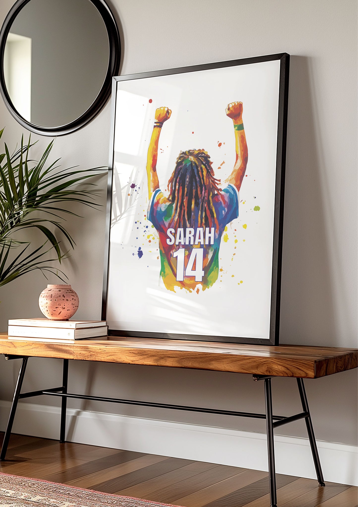 Personalised Football Shirt Wall Art Prints Personalised Football Prints Girls Bedroom Decor, Kid Bedroom Football Decor, Footballer Gifts