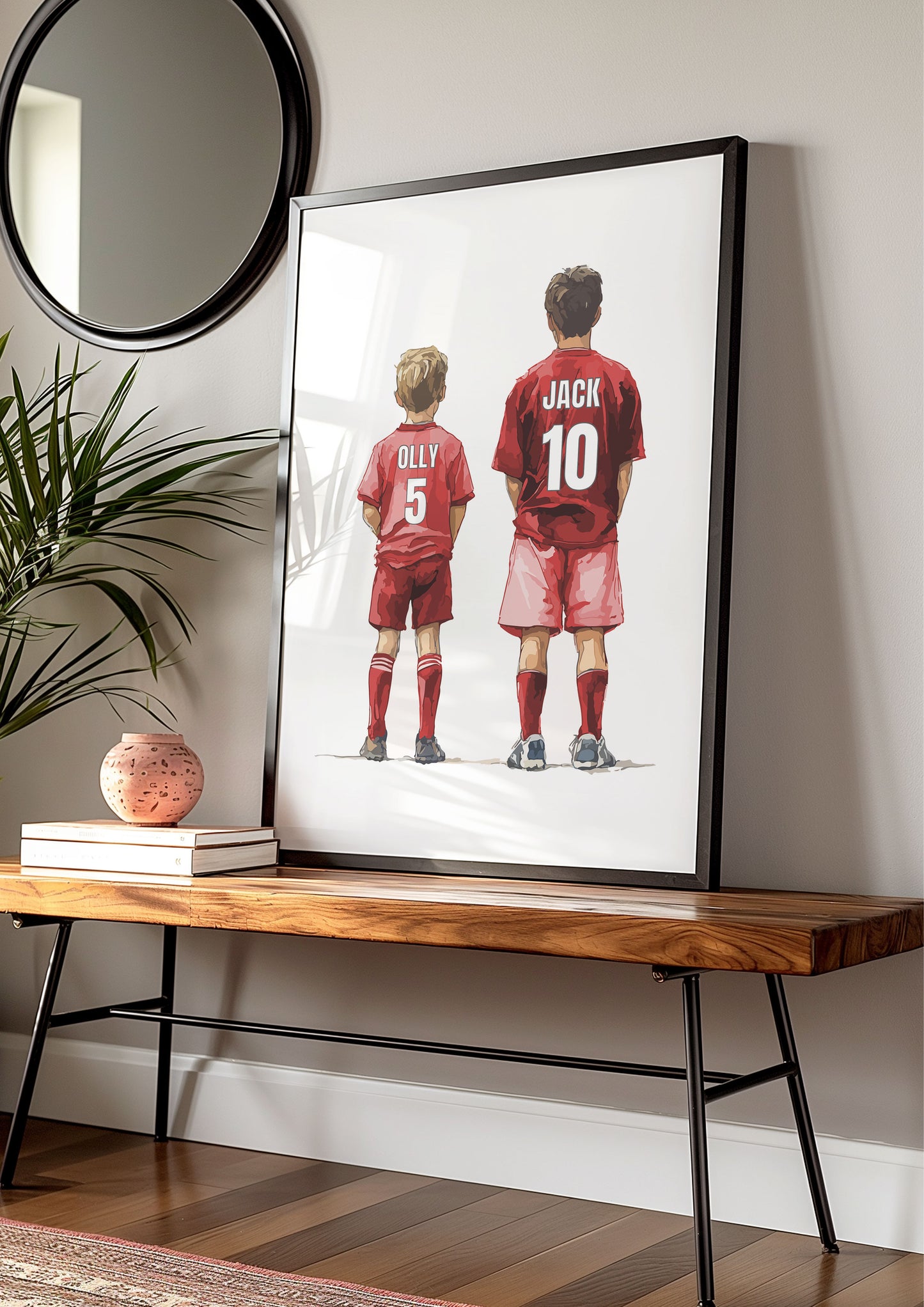 Personalised Boys Football Wall Art