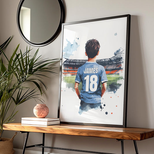 Personalised Football Print Colour Options