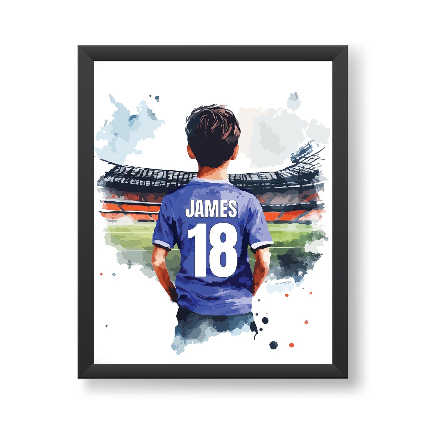 Personalised Football Print Colour Options