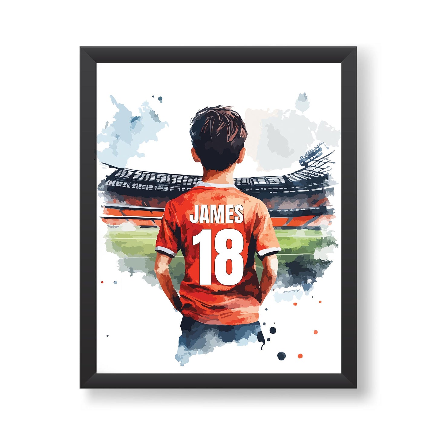 Personalised Football Print Colour Options