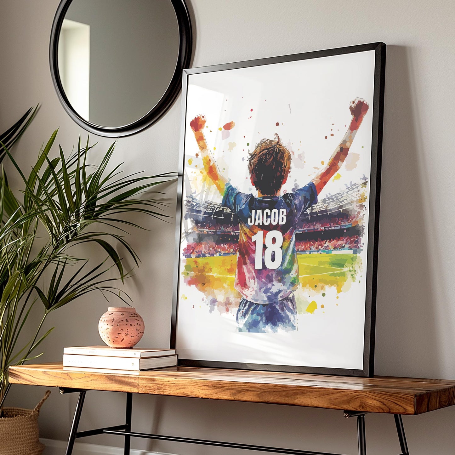 Football Print For Boys Bedroom