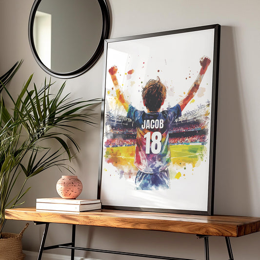 Football Print For Boys Bedroom