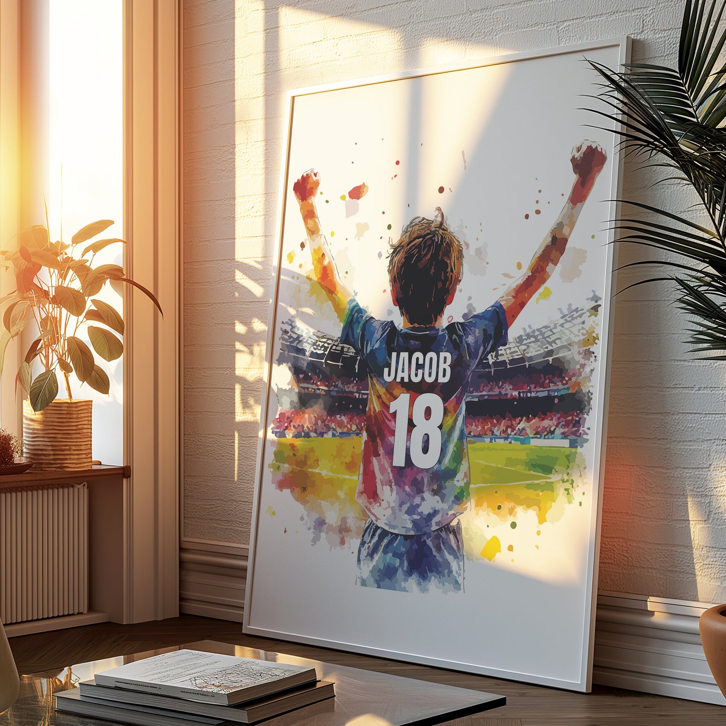 Football Print For Boys Bedroom