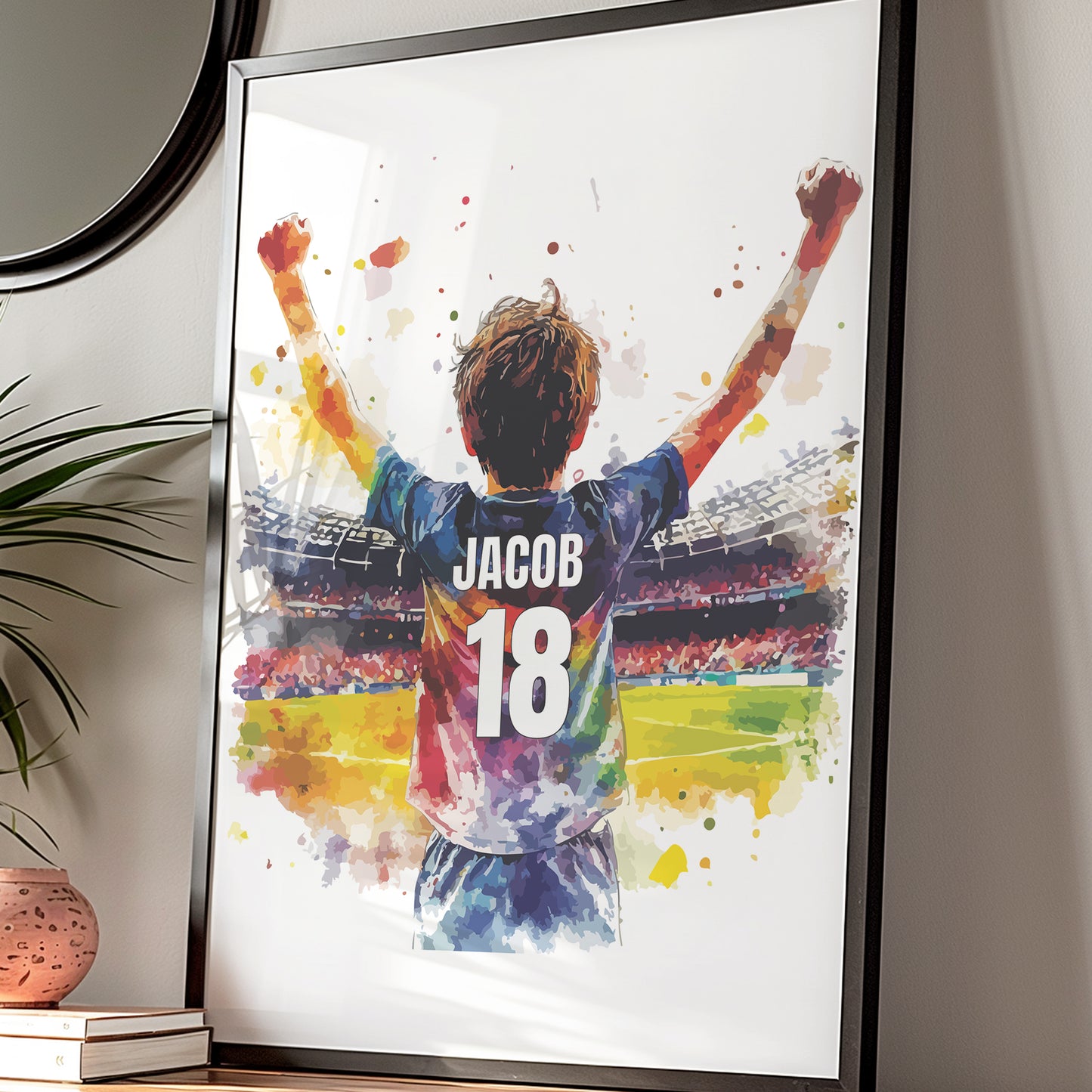 Football Print For Boys Bedroom