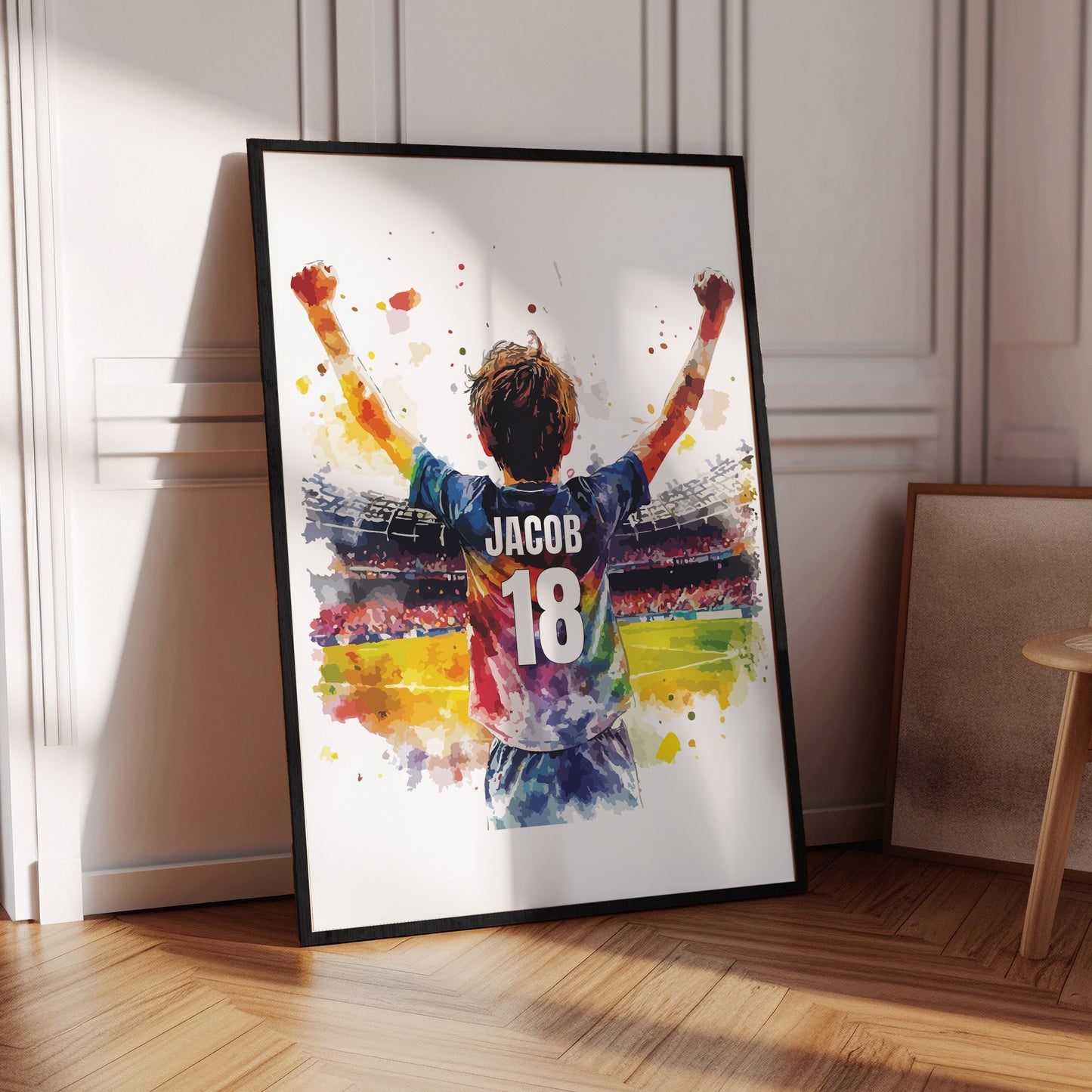 Football Print For Boys Bedroom