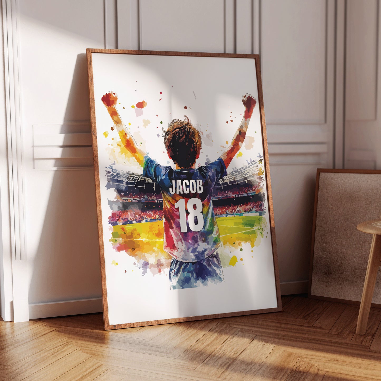 Football Print For Boys Bedroom