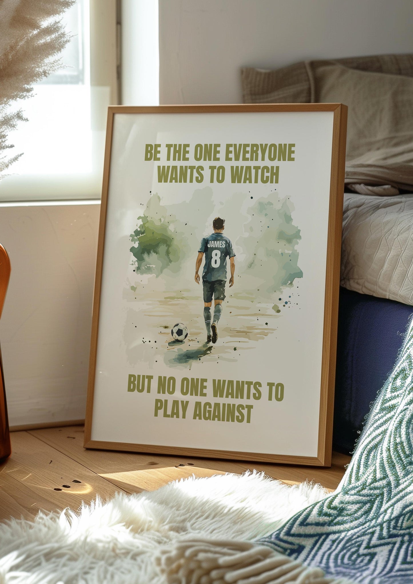 Football Quote Print For Boys Bedroom