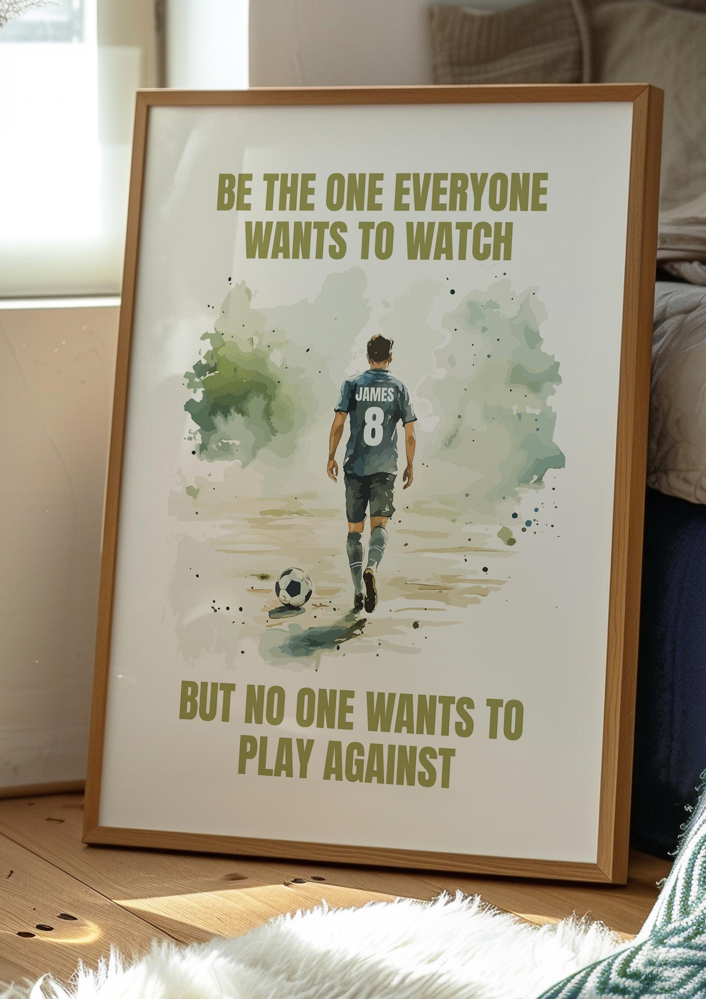 Football Quote Print For Boys Bedroom