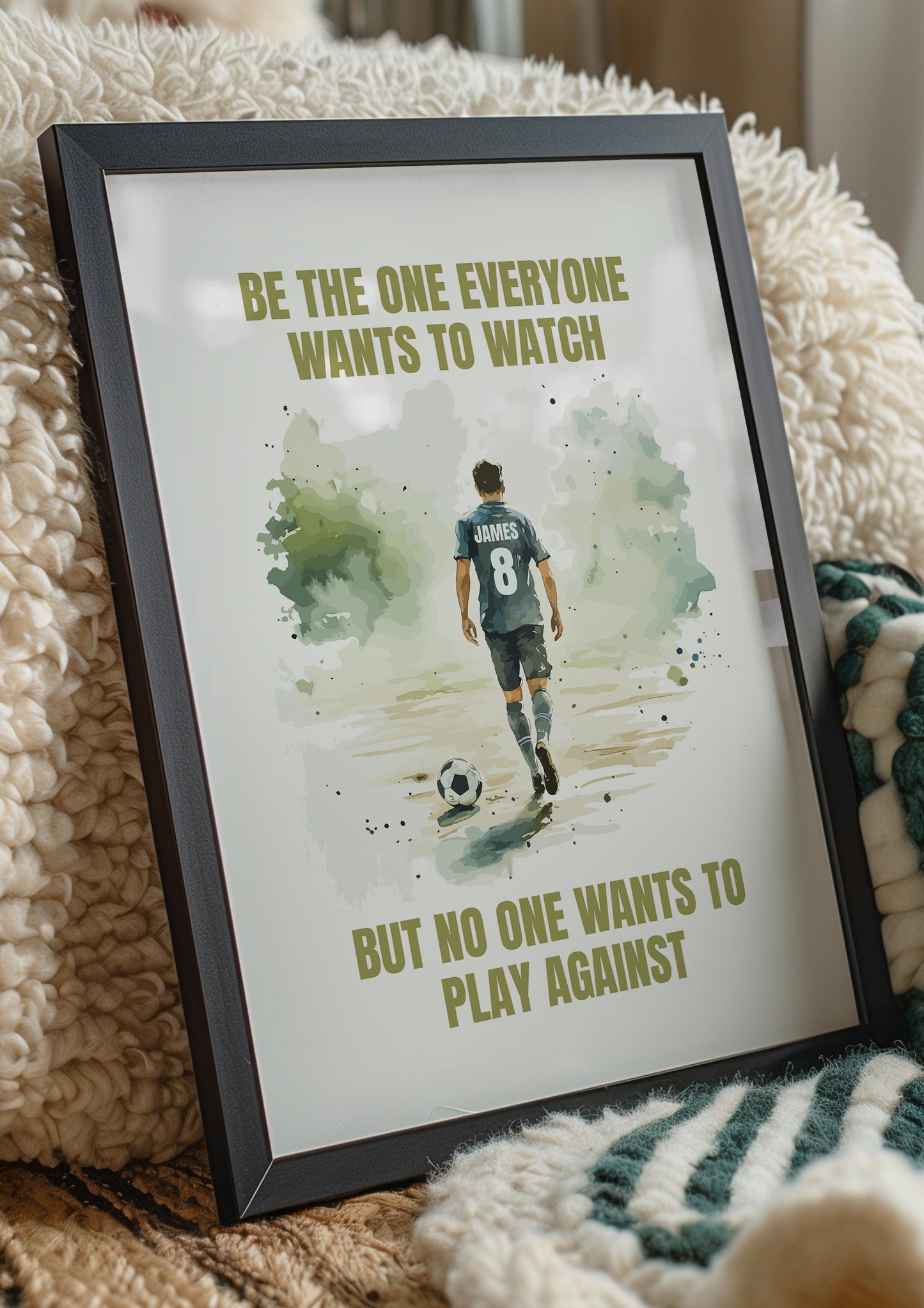 Football Quote Print For Boys Bedroom