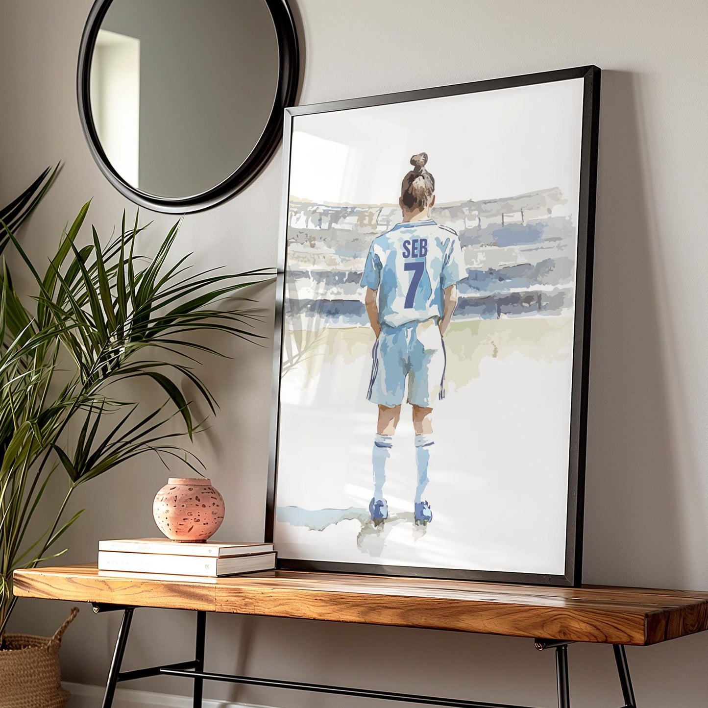 Personalised Blue Football Print