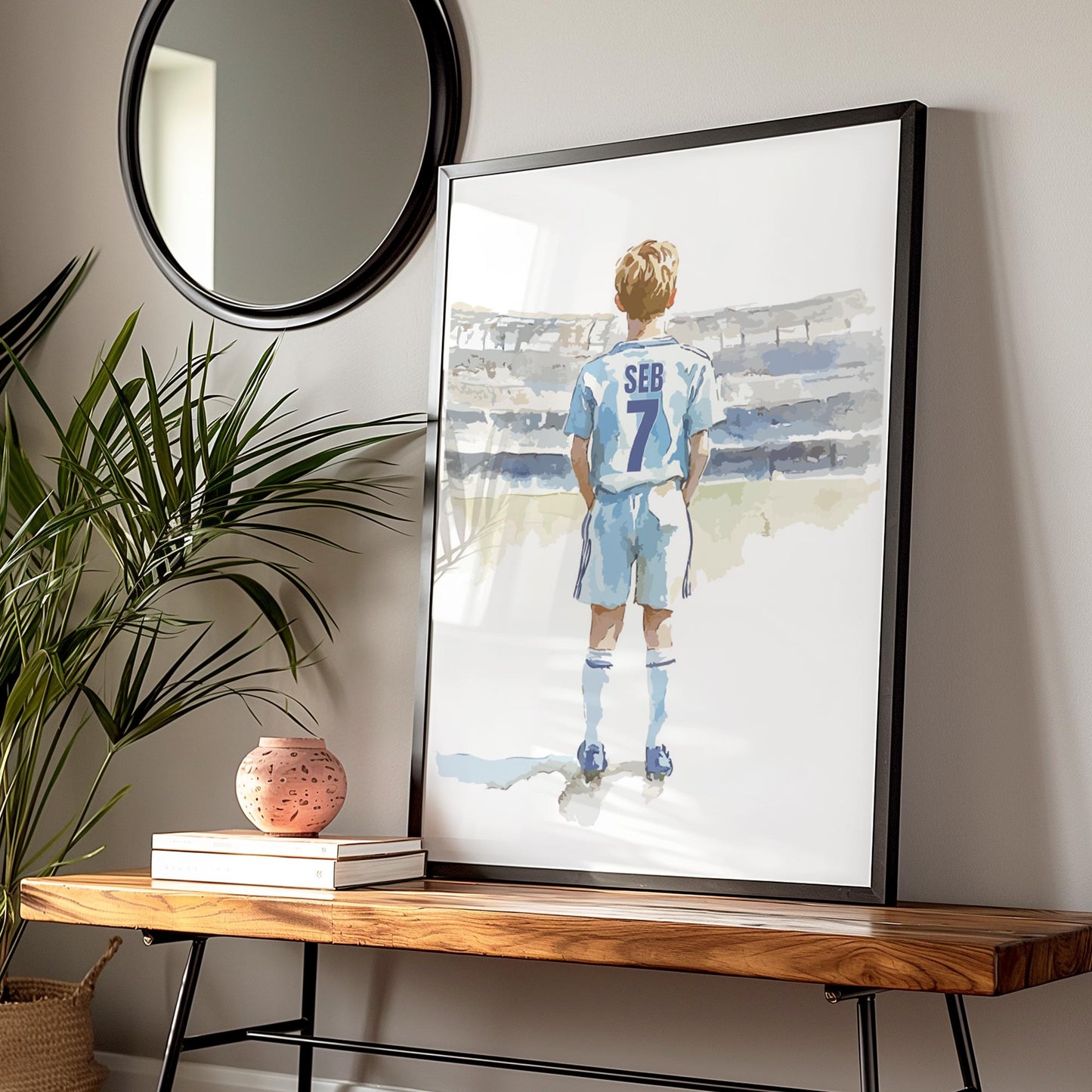 Personalised Blue Football Print