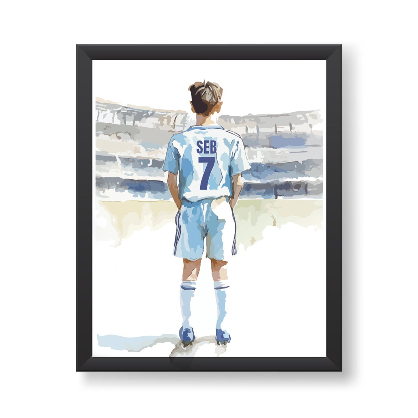 Personalised Blue Football Print