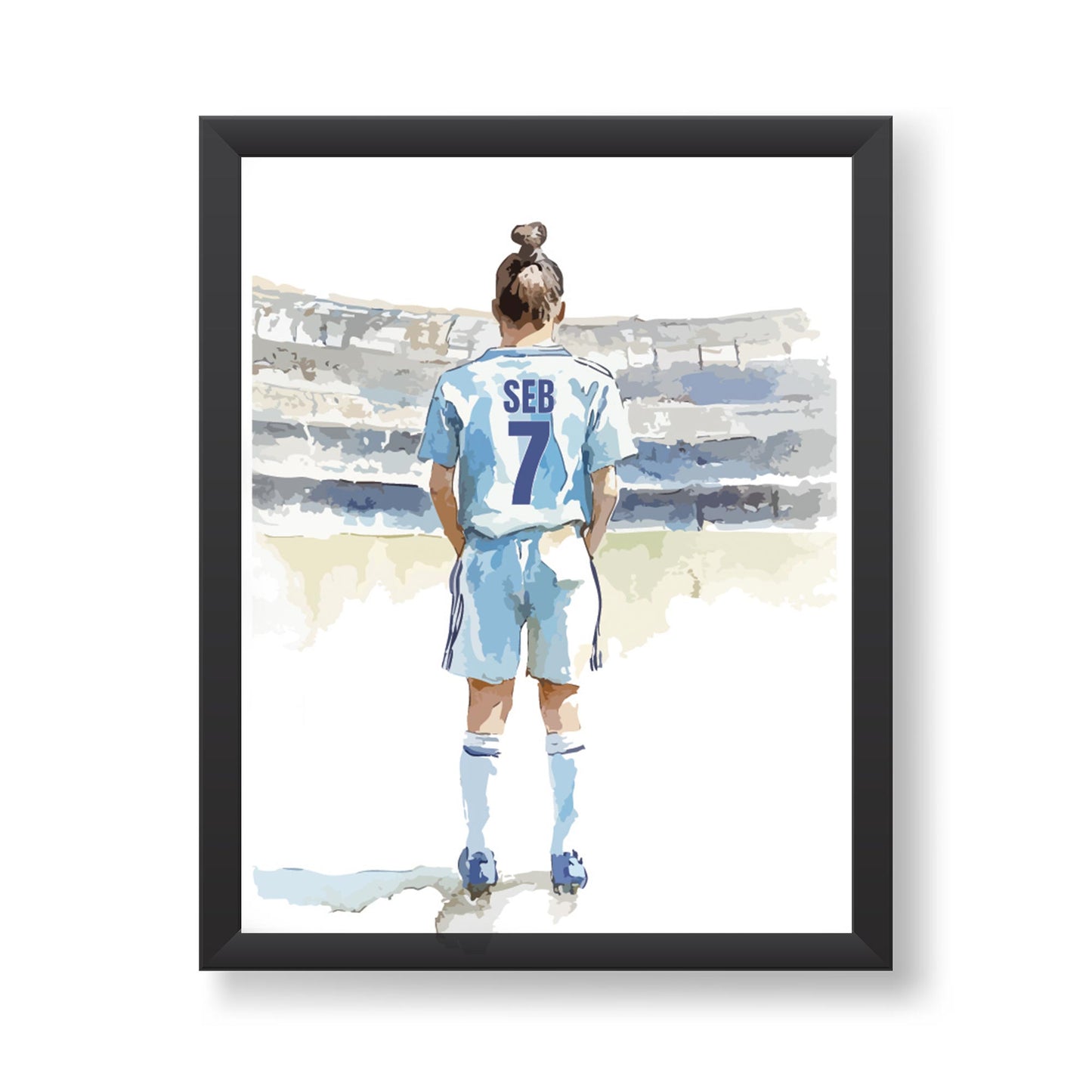 Personalised Blue Football Print